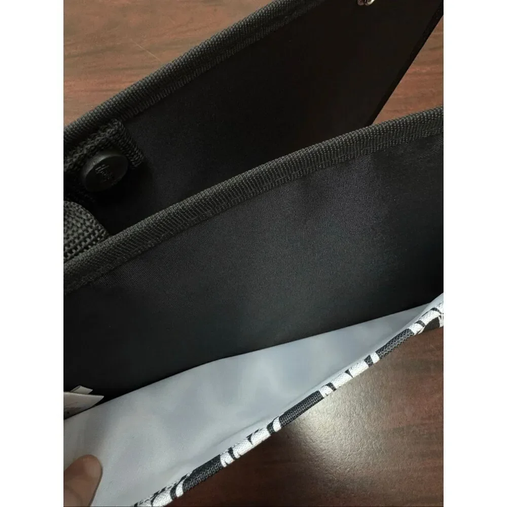 Thirty-One 2 Piece Oh-Snap Pocket Pouch Organizer in Black and White Print